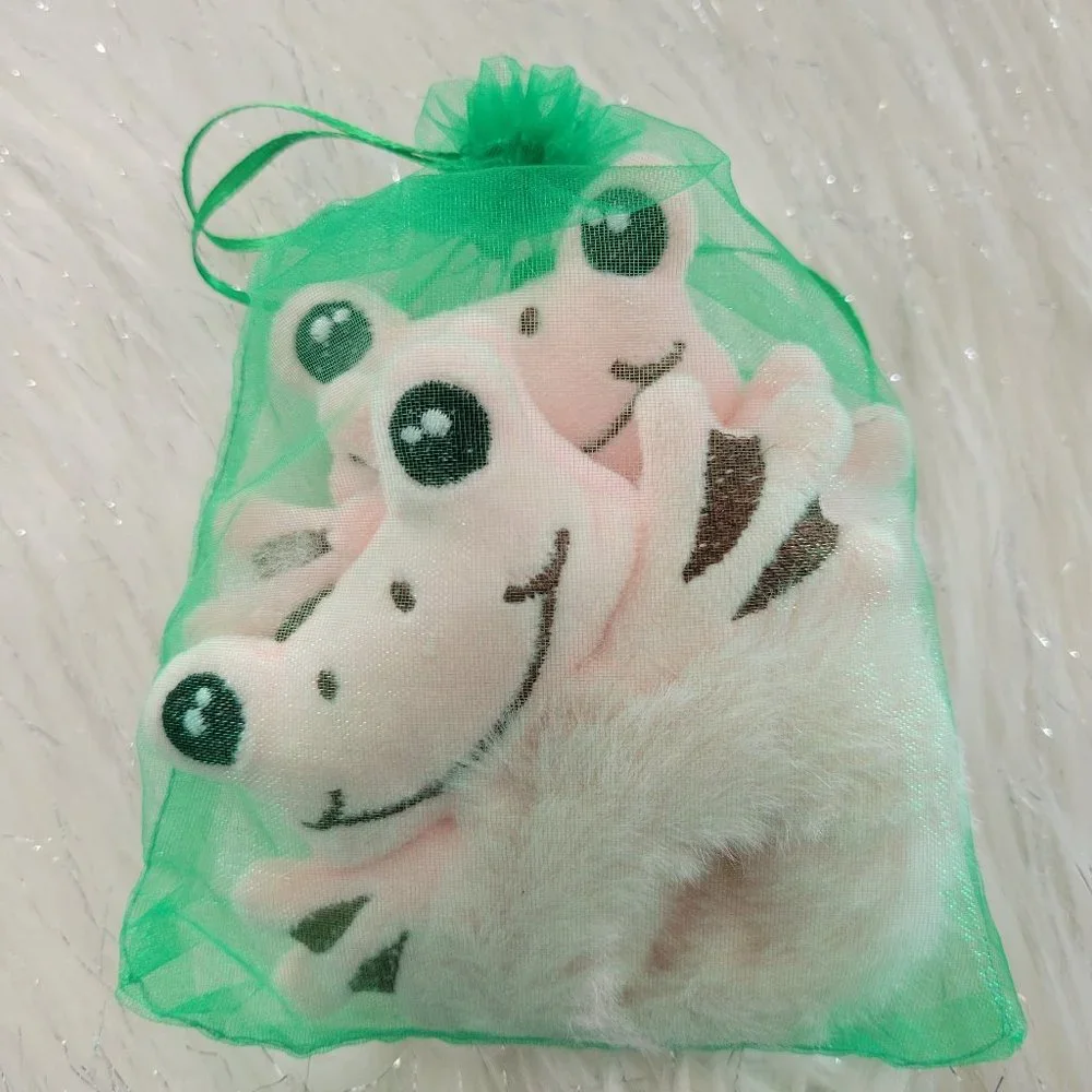 Set of 2 Plush Frog Scrunchies